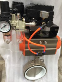 调节型气动不锈钢蝶阀比例蝶阀配YT1000R定位器蝶阀