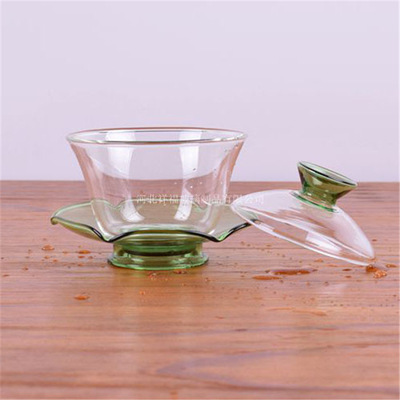 茶杯錘目紋玻璃公道杯茶海品茗杯帶把功夫茶具玻璃茶杯