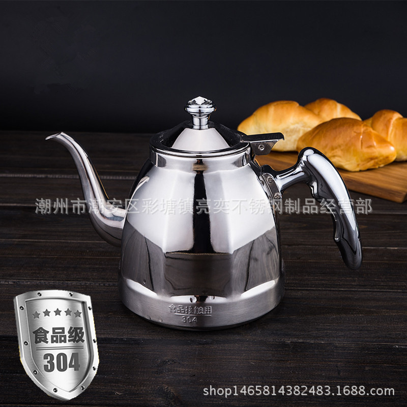 加厚304不锈钢烧水壶 带滤网八角壶 电磁炉功夫茶泡茶壶 厂家直销|ms