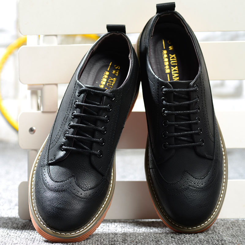 Herren Sneaker Aus Leder Mit Dicker Sohle Für Sport Und Freizeit_voghion.com