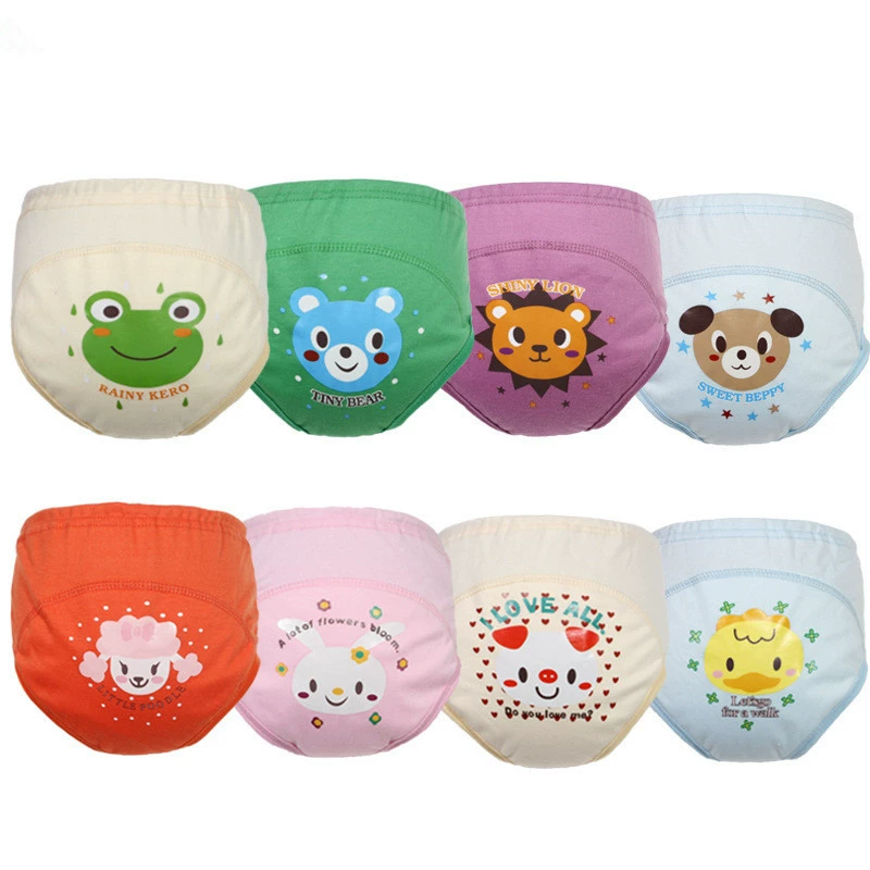 Детские четырехслойные составные учебные брюки Детские подгузники Детские туалеты, тренировочные брюки, трусики, дышащие 1 костюм