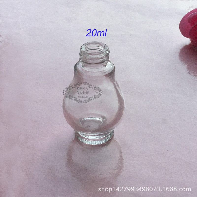 现货供应玻璃瓶 20ML精油瓶 单葫芦瓶 可配精油瓶盖 可喷色