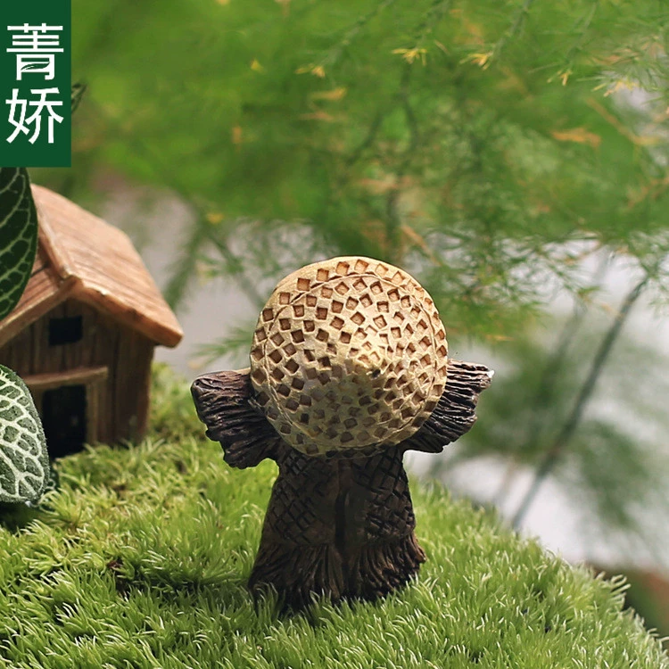 [Набор из 10 предметов фермы] Китайские Аксессуары для мини-ковша с миниатюрными ландшафтными орнаментами из мха