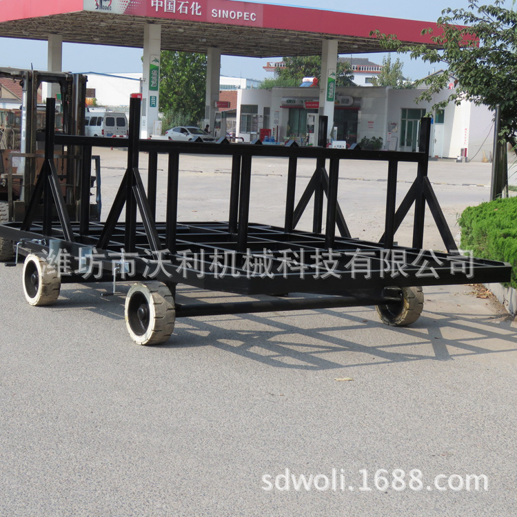 厂家现货供 应平板拖车 厂区周转车 农用平板牵引车拖车底盘批发