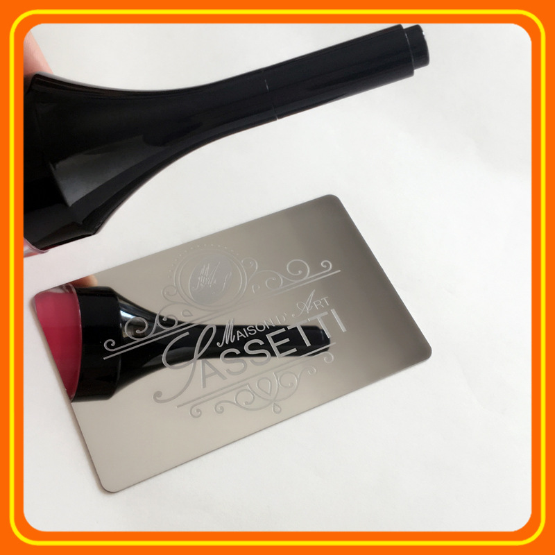 厂家直销金属镀金银布纹镂空花边金属卡名片 会员贵宾哑黑金银卡