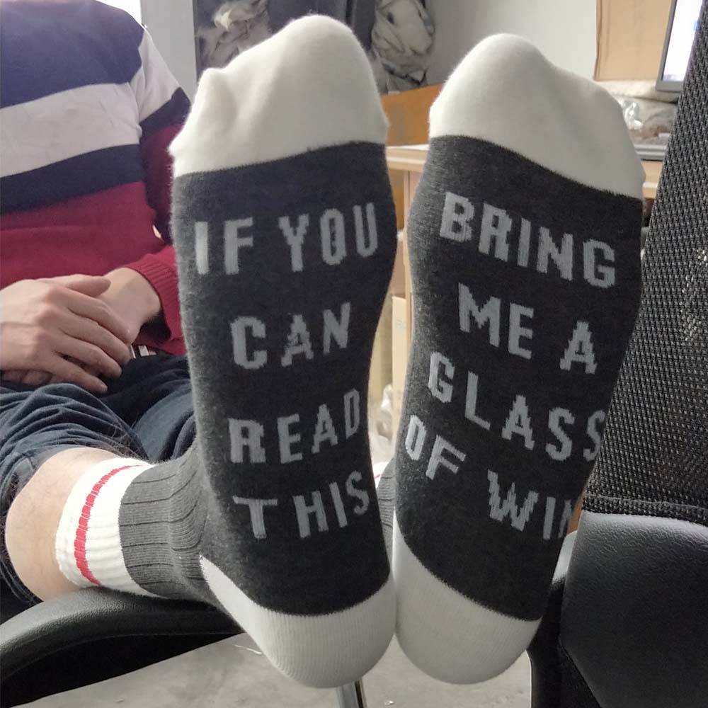 Crew Socken Mit Buchstaben Für Damen Und Herren Aus Baumwolle_voghion.com