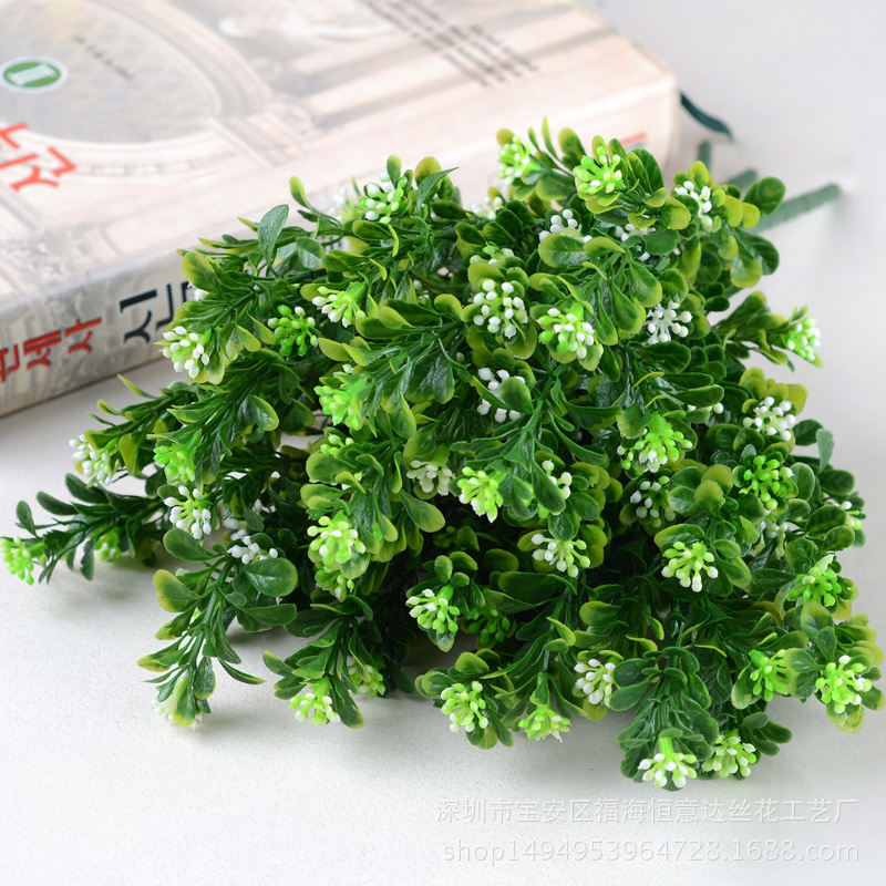 Factory Direct simulation plant Milan grass wholesale plastic flower green plant bonsai decoration accessories photography props