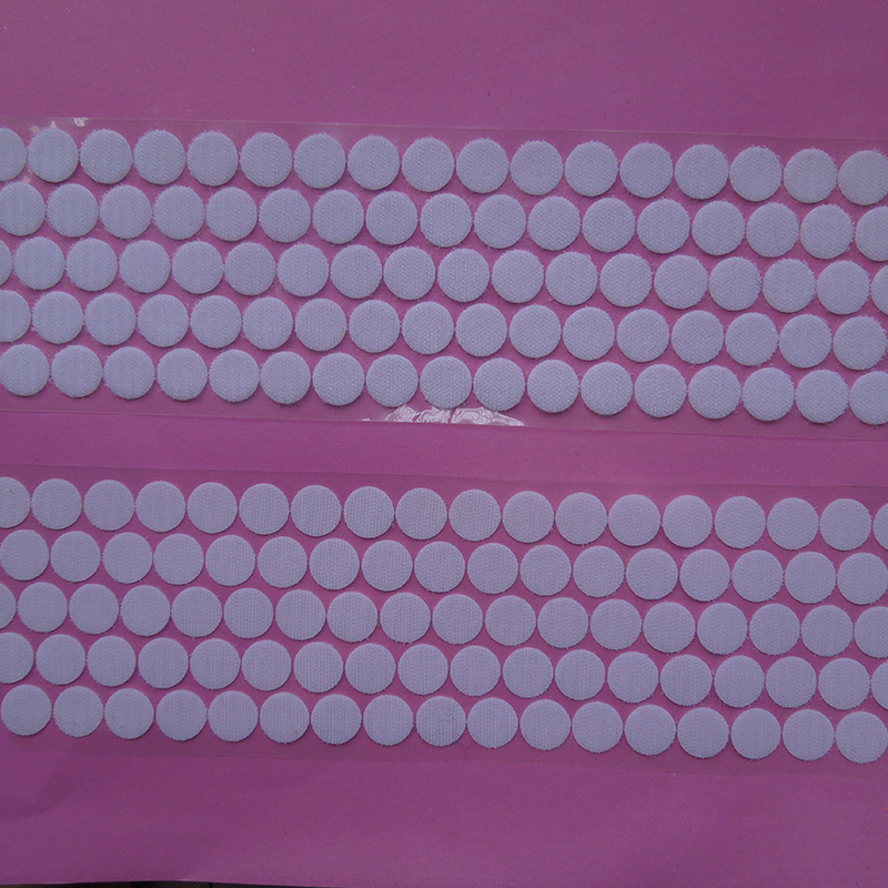 厂家直销2CM背胶冲圆魔术贴 带特殊热熔胶刺绣贴切割冲型加工|ru