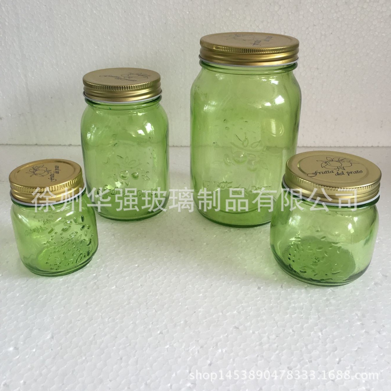 梅森玻璃瓶 蜂蜜瓶、雕花玻璃瓶、果酱瓶储物罐 厂家直销