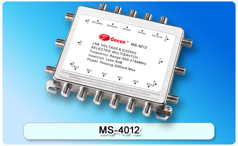 GECEN佳讯四进十二多路切换开关  13/18、0/22K切换开关MS-4012