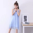 莫代尔竹纤维吊带<font red=H>裙</font> 针织薄款居家休闲<font red=H>睡裙</font> 新款无袖厂家批发