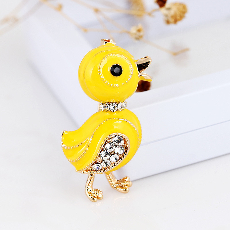 Cute Duck Alloy Plating Inlay Rhinestones Women's Brooches display picture 2