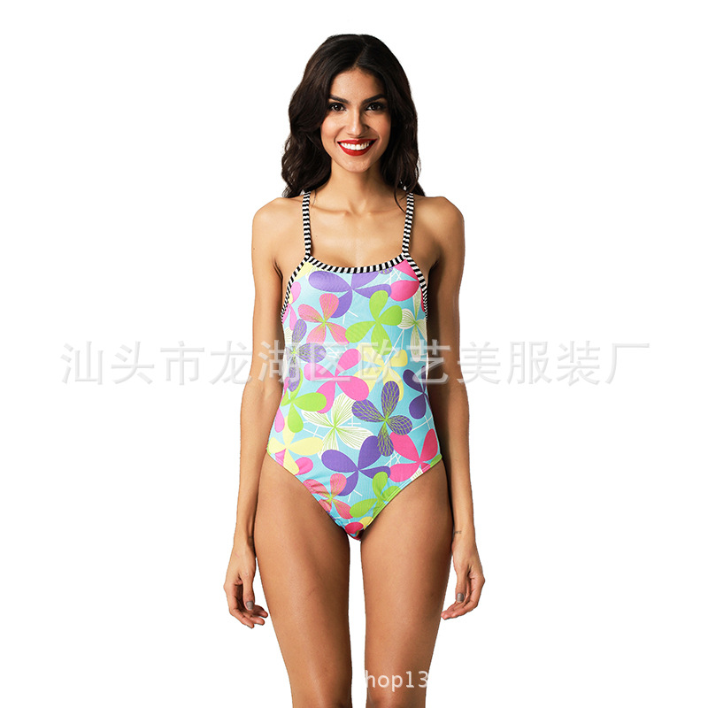 Back Hollow One-Piece Swimwear NSOY46156