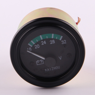 24V  55MM 柴油机汽车电压表带 LED灯