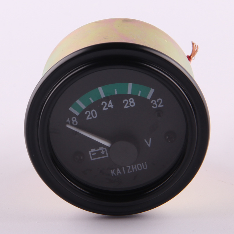 24V  55MM 柴油机汽车电压表带 LED灯