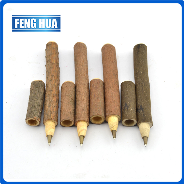 原始風 原生態木質圓珠筆 創意韓國個性木製筆手工復古樹枝圓珠筆
