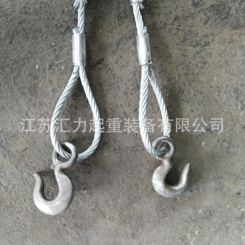 供应6X19钢丝绳索具、6X37圆股钢丝绳索具 2腿索具