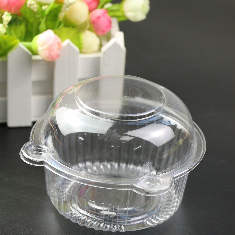 J328透明猫头包装盒 沙拉碗水果蛋糕汉堡面包西点盒 环保吸塑盒