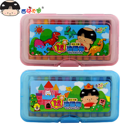 西瓜太郎12色油画棒画笔上色儿童小学生用品