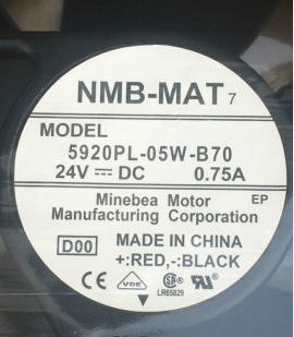 NMB-MAT 5920PL-05W-B70 17251 24V 0.75A 变频器风扇