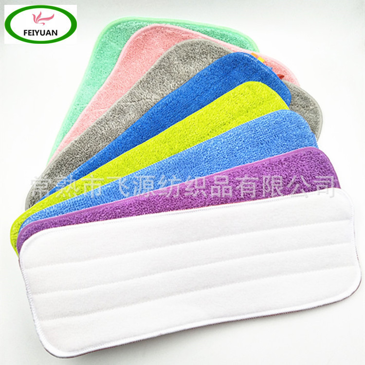 厂家供应 平板拖把用粘扣布 粘贴式拖把替换布 全涤尼龙刺毛布