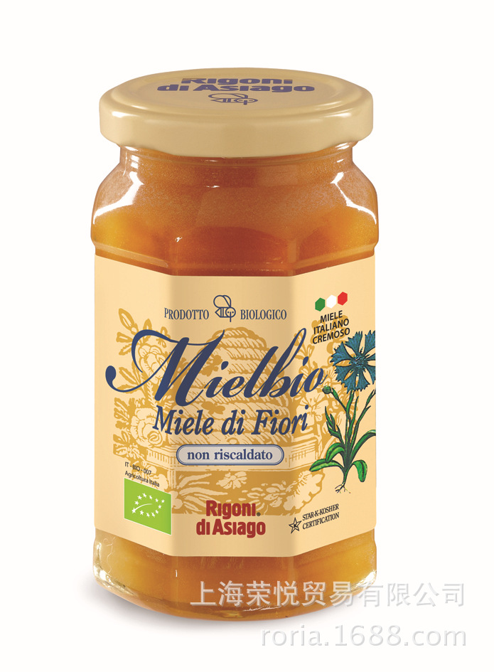 意大利進口Rigoni 瑞歌野生花蜂蜜300克*6瓶烘焙甜品蛋糕早餐批發