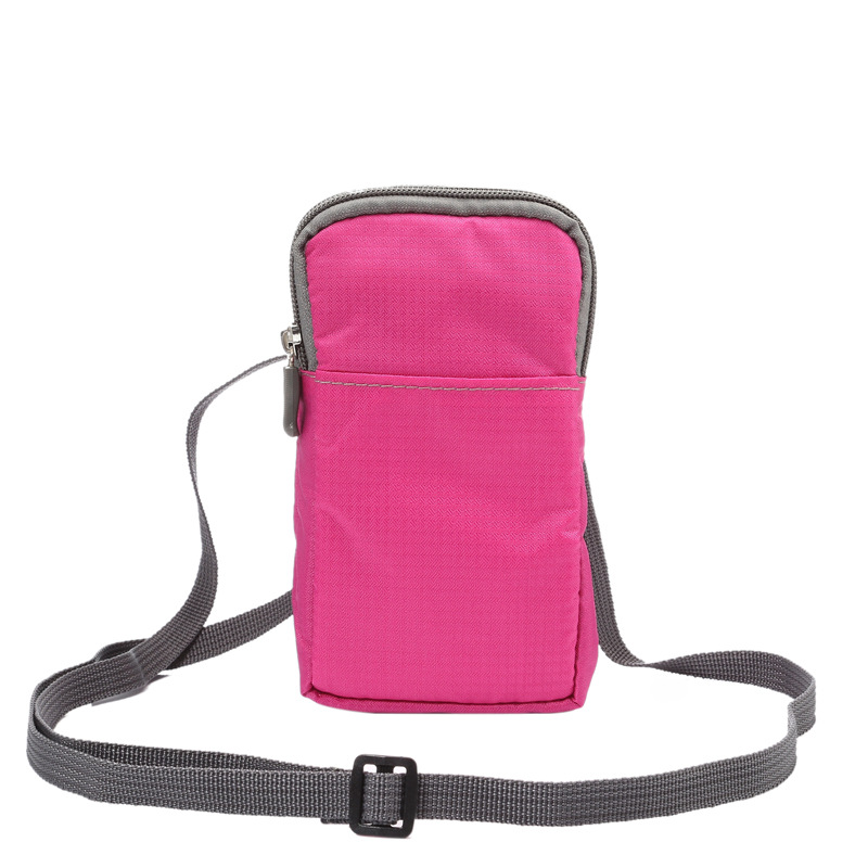 Universal de la lona del teléfono móvil de la cintura bolsa de cuero caso 6,9 pulgadas cremallera bolsa de la cintura colgante crossbody bolsa adecuada para apple samsung bolsa de hombro