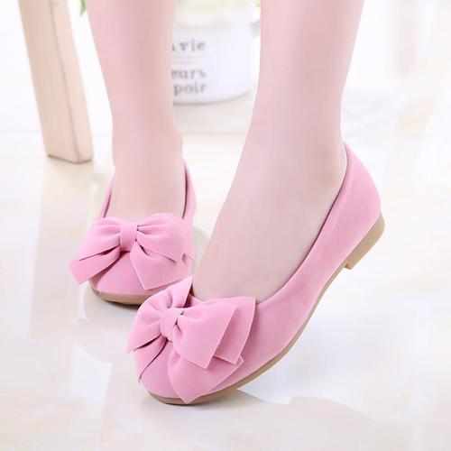 Children's Leather Shoes Spring and Autumn Student Dou Dou  New Baby Children's Single Shoes Korean Style Bowknot Girls' Princess Shoes
