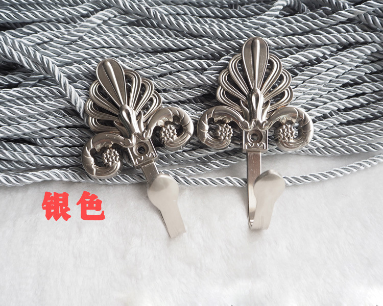 合金梅花挂钩墙钩窗帘钩绑带挂球窗饰辅料配件