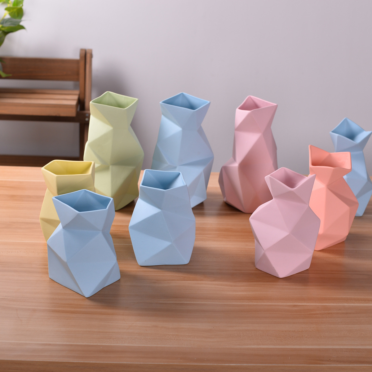 外贸生产厂家直销北欧风格陶瓷插花瓶家用陶瓷摆件|ru