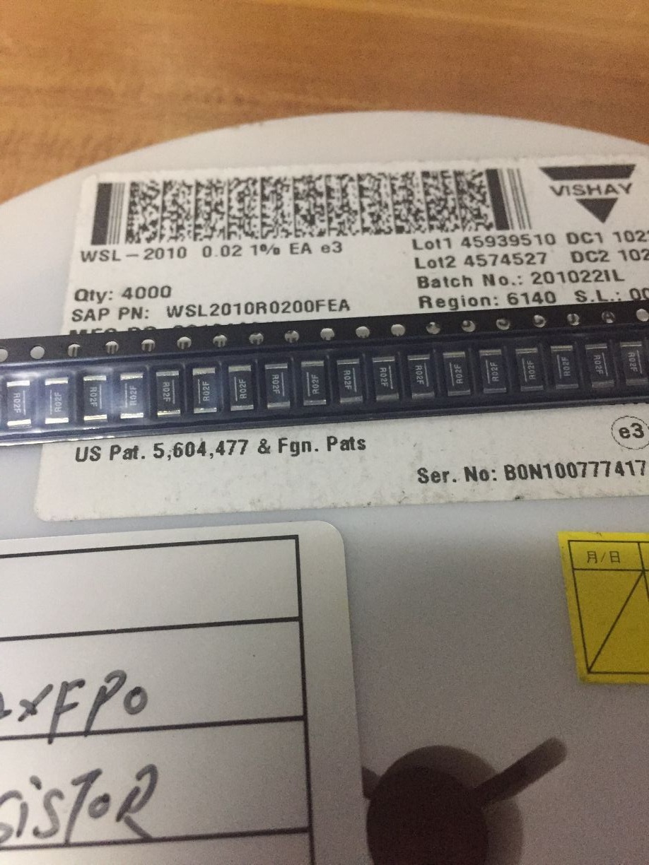 贴片采样合金电阻2010 1W 1% R020 0.02R 20毫欧 20MR