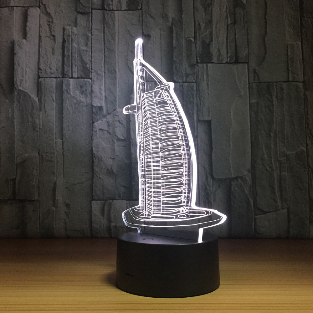 3d 7色触摸led创意小夜灯