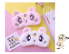 美少女戰士水冰月眼罩睡眠透氣遮光卡通貓咪冰袋眼罩一件代發