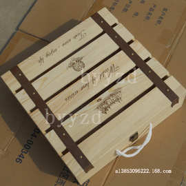 四支木盒六支红酒盒4支装葡萄酒盒木头礼盒现货红酒盒可做log