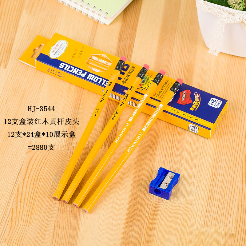 小松树铅笔不断芯小学生办公铅笔12支六角三角橡皮小松树详情图9