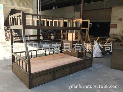 Northern Europe Mediterranean Sea solid wood children On the bed American style Coloured drawing French Neoclassical New Chinese style Garden furniture
