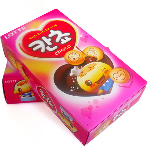 Imported from South Korea, Lotte Bear Puff Box Chocolate Sandwich Cookies for Children, 54g, Baby Loves