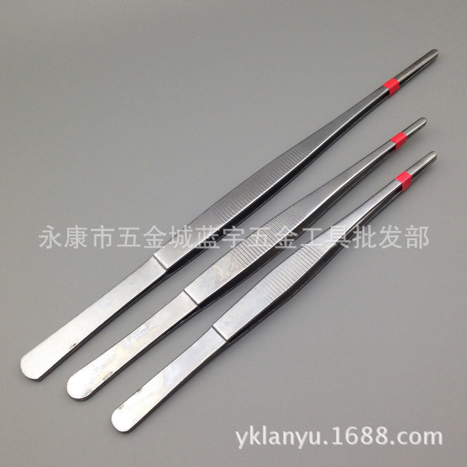 加长带齿铁镊子 工业用镊子