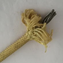 10-12mm包覆钢丝绳子 芳纶外皮耐磨阻燃耐高温 芳纶编织辊道绳