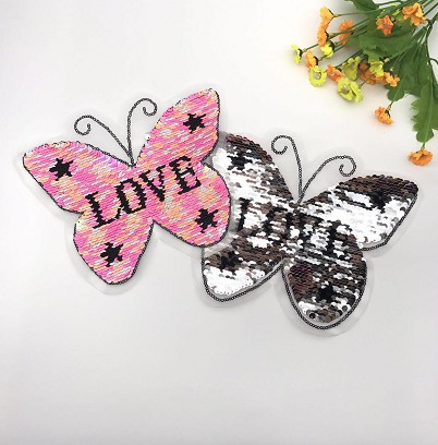 Fashion Flap Butterfly Bead Sequin Cloth Patch Clothes Patch Embroidery Skirt Decoration Hole Patch Applique display picture 1