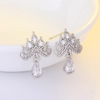 Zirconium, small design sophisticated advanced earrings, light luxury style, 2023 collection, high-quality style