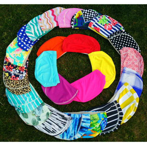 2017 manufacturers supply new adult swimming caps, printed swimming pool and reservoir seaside comfortable colorful swimming cloth caps