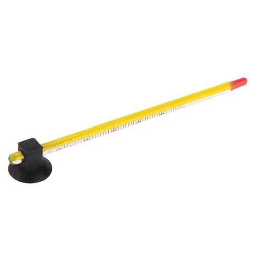 Wholesale Fish Tank Stable Hydraulic Gauge Aquarium Diving Glass Thermometer with Suction Cup 14CM