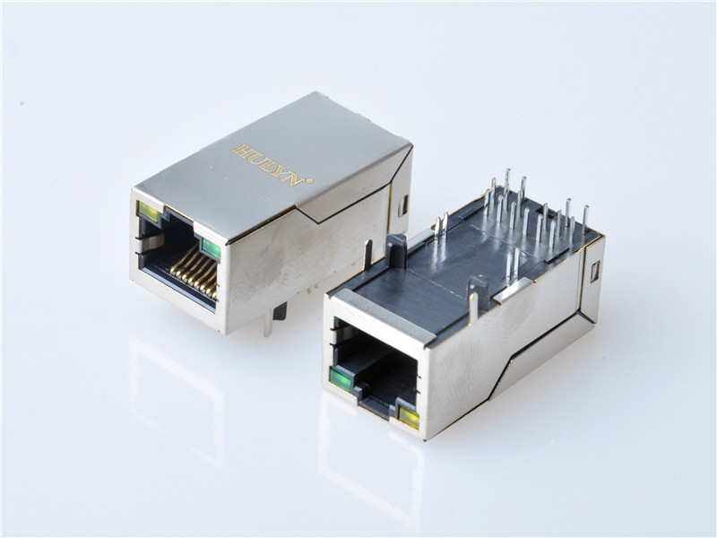 RJ45带滤波器插座千兆，1.3英寸，带POE功能