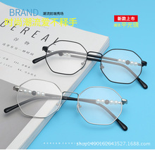韩版金属珍珠框女士平光镜学生配镜框圆形女款文艺范潮眼镜架3315