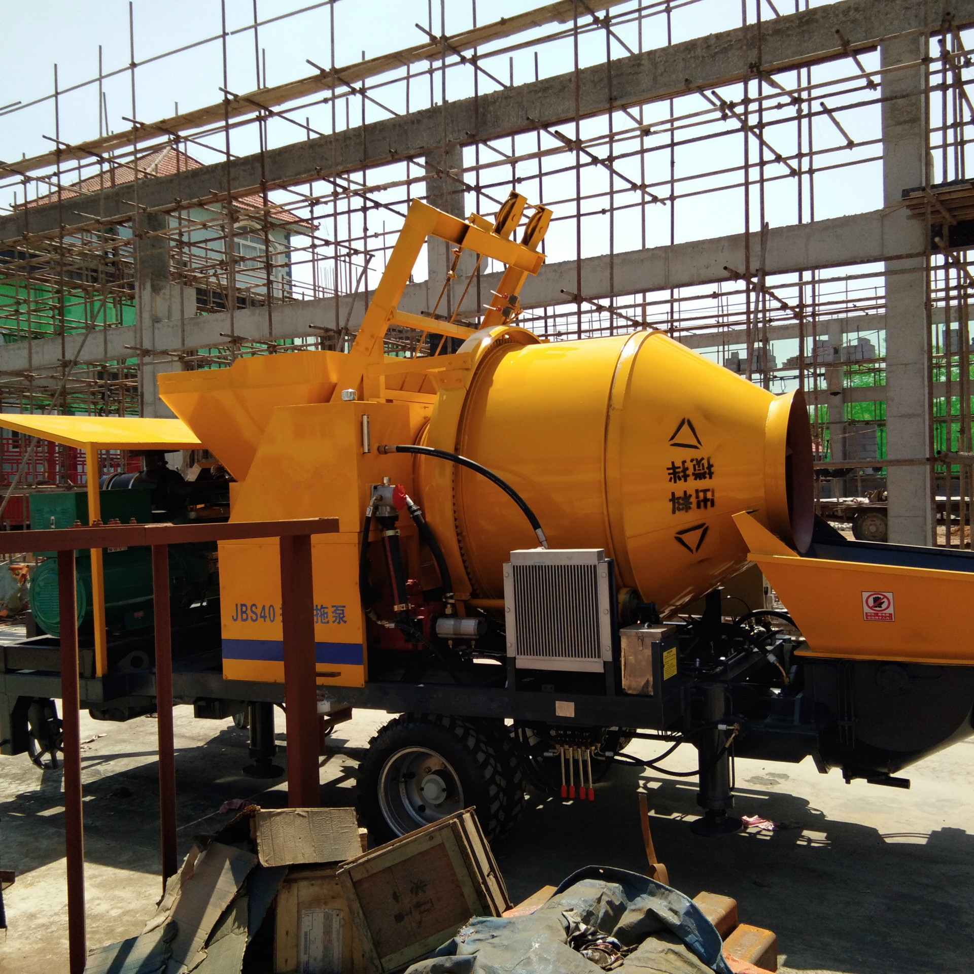 柴电一体机（100Kw发电机）搅拌泵送柴电 油电两用搅拌泵机