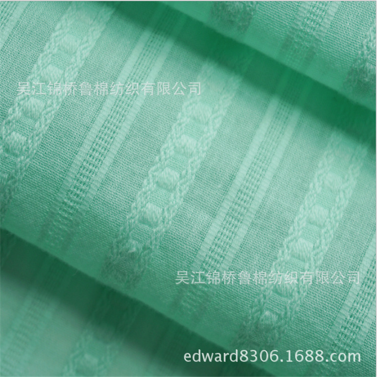 Rag printing Bronzing wrinkling polyester-cotton blend Dyed Leno Size Jacquard weave Three meridians