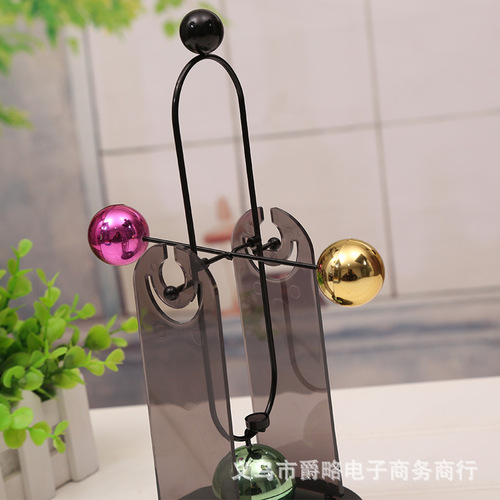 K503 Color Ball Perpetual Motion Instrument Electric Magnetic Rocker Chaos Pendulum Home Decoration Dynamic Art Desktop Ornament