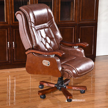 蘇州麥葉家具辦公老板椅班椅可躺 椅子轉椅家用牛皮經理椅大班椅