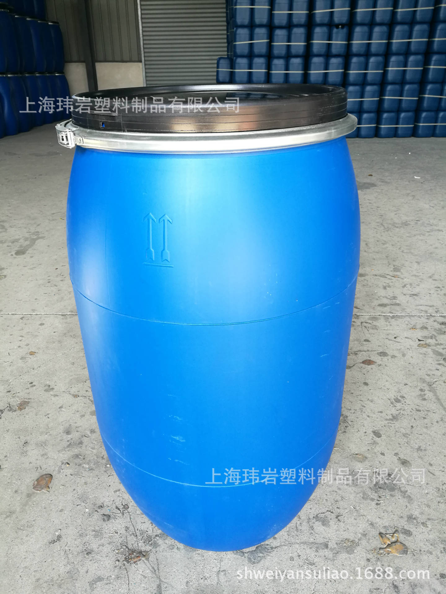 200L塑料桶法兰桶化工桶大口桶抱箍桶耐酸碱HDPE桶厂家直销160L